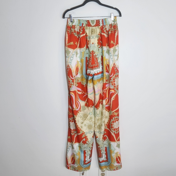 Miss Avenue Boho Print Wide Leg Flowy Pants Size Medium - Picture 4 of 10